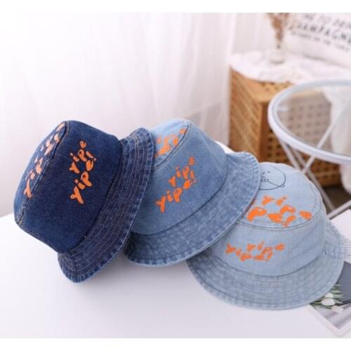 Spring Baby Hat Cartoon Boys Girls Cap Toddler Cartoon Letters Bucket Hats Caps Reversible Sun Headwear