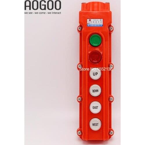 High Quality Silver Contact On Off Function 4 Motions Push Button Switch Waterproof Pendant Control Station