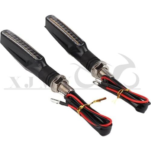 1/2 PCS LED Motorcycle Turn Signals Light 12 SMD Tail Flasher Flowing Water Blinker IP68 Bendable Flashing Lights