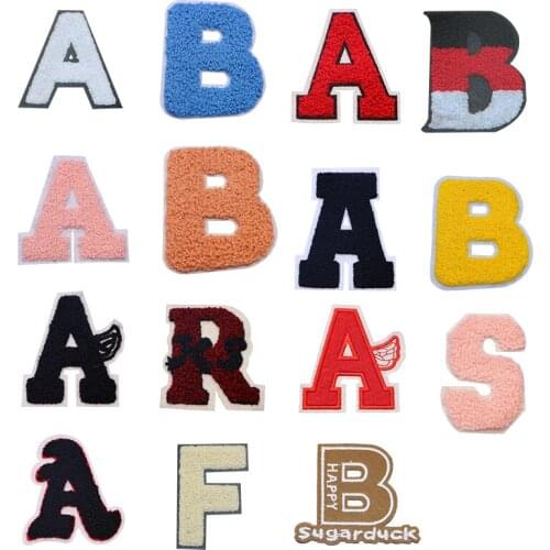 1PCS A 3D Towel English Letters Custom Combination Patch Clothing Embroidery Decal Children DIY Clothing Name Accessories Badge
