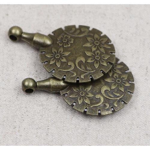 Vintage Zinc Alloy Sewing Thread Cutter Round Shape Craft DIY Tool Home Sewing Patchwork Helper Antique Bronze 4.5*3.1 cm 1 PC