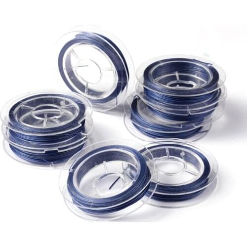 10m/roll 0.38mm 0.45mm Tiger Tail Wire Nylon-coated Steel for DIY Jewelry Making Black White Blue Green