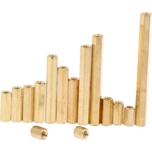 10Pcs M3 Hex Nut Spacing Screw Female Brass Threaded Pillar PCB Motherboard Standoff Spacer 5-50MM