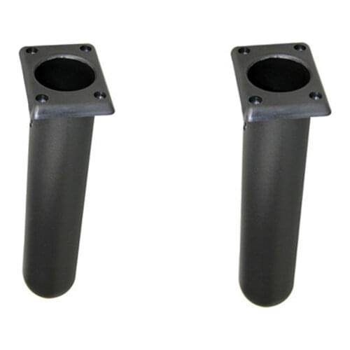 Pair Marine Boat Kayak Plastic Flush Mount Square Head Black Rod Holder 30