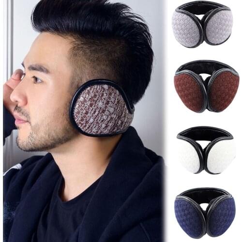 2021 Solid Men Women Foldable Winter Earmuffs Windproof Thicken Earmufuffs Ear Warmer Plush Headgear Fur Headphones Ear Muffs
