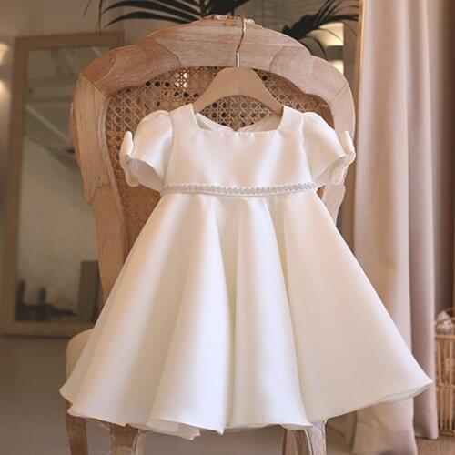 2021 Girl Wedding Party Evening dress For Bridesmaids Prom Princess Dresses Childrens elegant Formal White Baby Kid girl Dress
