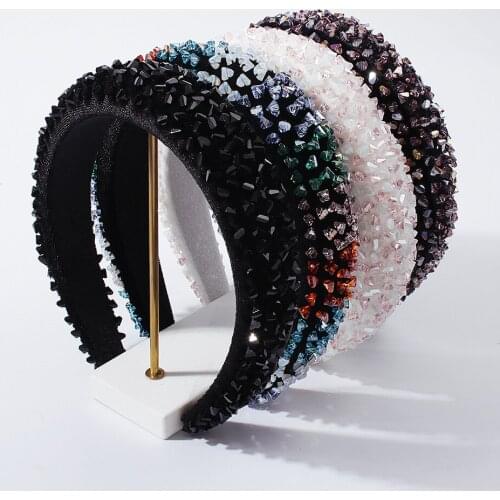 Shiny Crystal Headband For Women Girl Thin Side Hair Band Wedding Party Hair Accessories Rhinestone Headbands Headwear Headdress