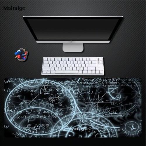 Mairuige Black Mouse Pad Math Digital Pattern Pad Game Computer Game Accessories Mouse Pad High Quality Non-fading Rubber Pad