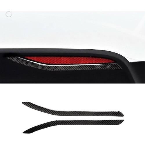 Soft Carbon Fiber Rear Fog Light Lamp Decorative Strip Cover Trim Sticker Decal for Tesla Model-X Car Accessories Styling
