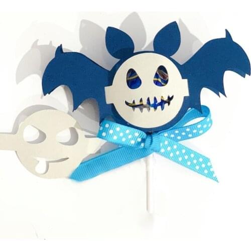 Halloween Bat Lillipop Holder Metal Cutting Dies for DIY Scrapbooking Album Paper Cards Decorative Crafts Embossing Die Cuts