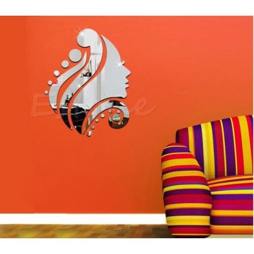 DIY New Modern Beauty Mirror Style Removable Decal Vinyl Art Wall Sticker Home Decor