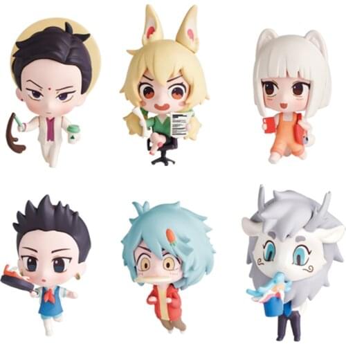 Bandai Genuine Gashapon Inhuman Immortals Urban Life Dolls Nezha Anime Action Figure Collectible Gacha Toys Gifts for Kids