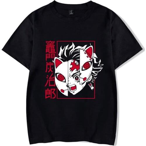 2020 anime Fashion Demon Slayer Funny Cartoon cool T Shirt Kimetsu No Yaiba T-shirt Graphic Japanese Tshirt Hip Hop Top Tees