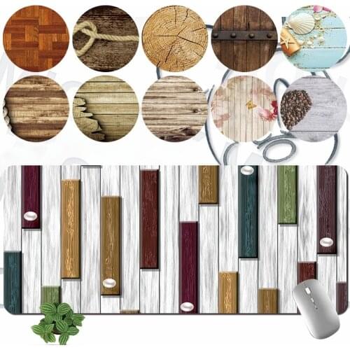 Gaming Mouse Pad Large Mouse Pad 30x60CM 30x80CM Gamer Computer Mousepad PU Leather Wood Pattern Series Laptop Keyboard Desk Mat