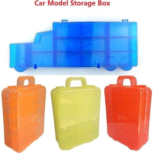 Car Model Storage Box Holds 10 Piece Plastic Material For 1:64 Alloy Hotwheels Small RacingCars Boy Toys
