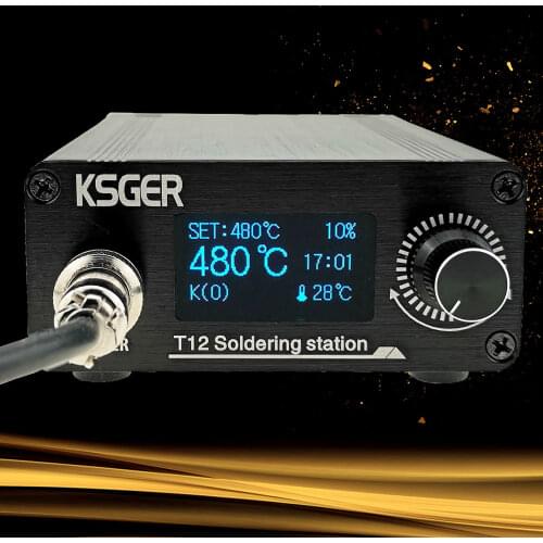 KSGER T12 OLED Soldering Station T12 Iron Tips STM32 DIY Assembled Kits ABS Plastic FX9501 Handle Electric Tools Welding Heating