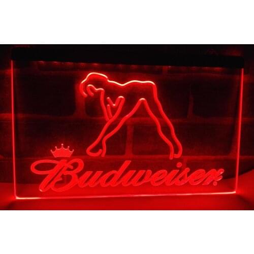 LE133- Budweiser Exotic Dancer Stripper Bar Light Sign home decor crafts