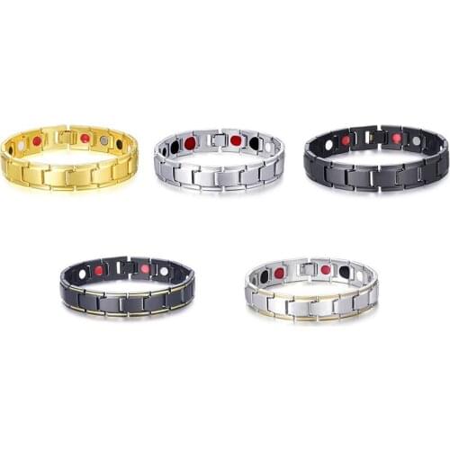 European And American MenS Magnetic Bracelet Magnetic Hematite Titanium Steel Bracelet Detachable