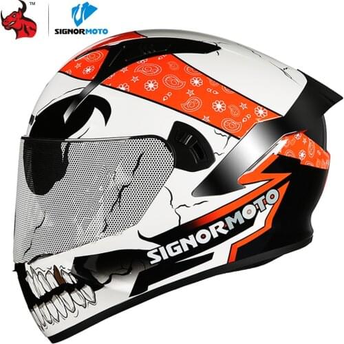 SIGNORMOTO Motorcycle Helmet Men Motocross Helmet Capacete Da Motocicleta Cascos Moto Casque Doublel Lens Racing Riding Helmet