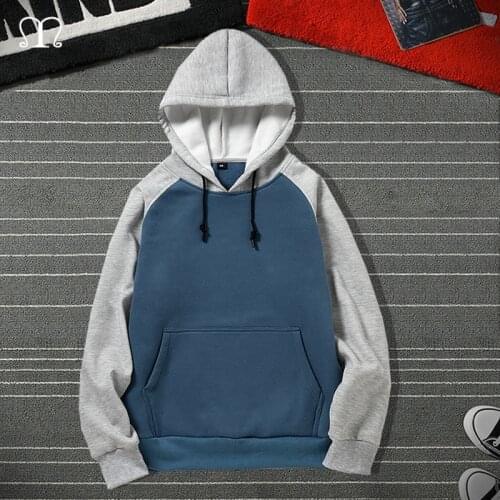 2021 Men Patchwork Sweatshirts Brand Male Oversized Hoodies Streetwear Thicken Hooded Sweatshirts Casual Loose Mens Hoodie Coat
