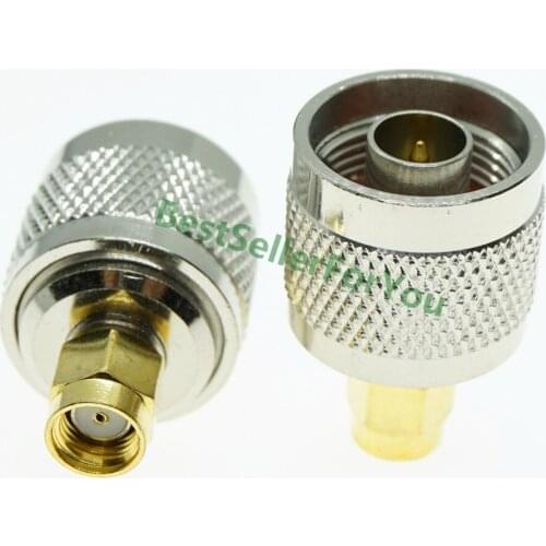 N Male To RP-SMA Male RPSMA Plug Straight RF Connector AdapterBrass
