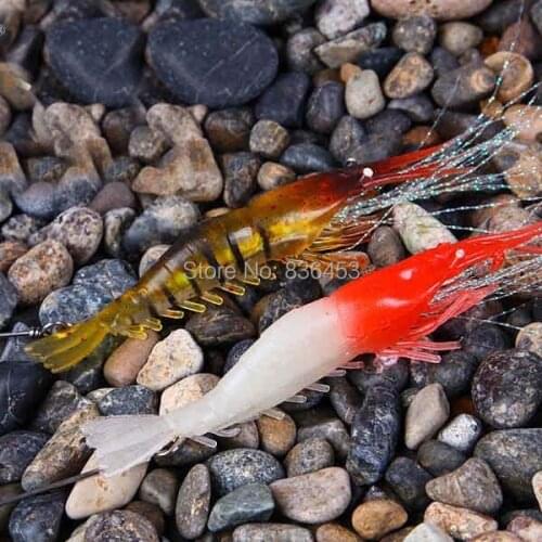 New Isca Artificial Shrimp Lure Soft Fishing Plastic Lures Soft Baits Topwater Trulinoya Fishing Lure 9cm 5.7g 10pcs/lot