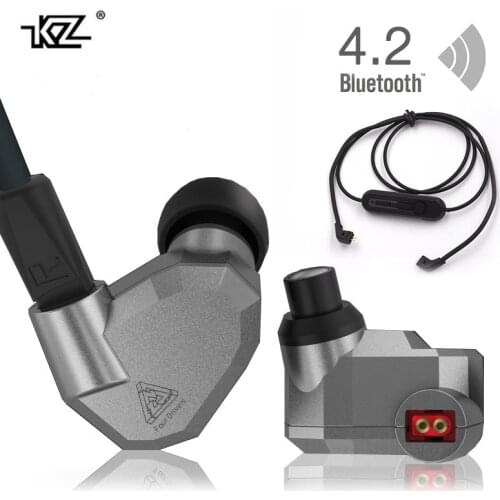 Orginal KZ ZS5 2DD+2BA Bluetooth Wireless Earphones HIFI Monitor DJ Hybrid Detach MMCX Earphones Noise Canceling Music Headset