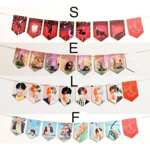 Kpop bangtan boys poster Love Yourself Answer Hanging Flag decoration Photocard Hanging painting Surrounding