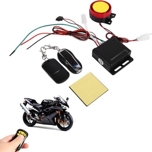 12V Motorcycle Bike Anti-theft Security Alarm System Remote Control Fit for most motorcycles with 12V battery