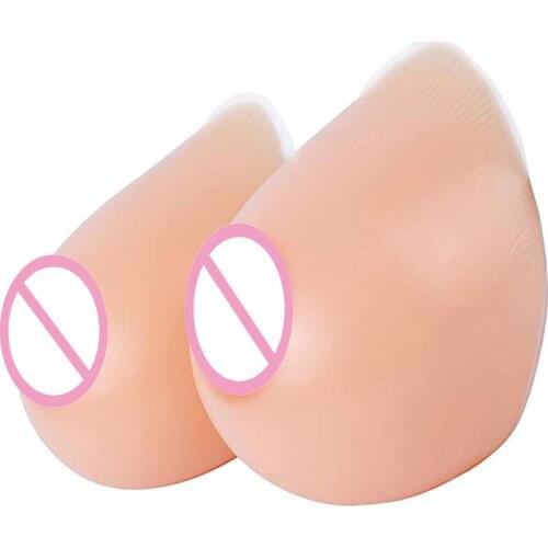 Self-adhasive Silicone Breast Forms Fake Boobs Prosthesis Bra Pads for Transgender Mastectomy Crossdresser One Pair Ajusen