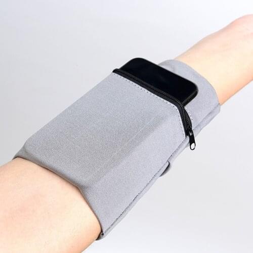 Sports running wrist strap gym riding zipper wrist strap sweat belt wrist support pocket wallet arm bag