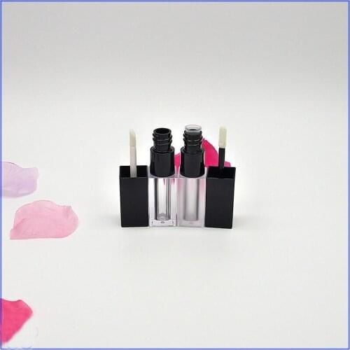 3.5ml Sample Test Lip Gloss Tube Square Empty Makeup Lipgloss Plastic Container Refilling Bottle Beauty Tool Eyelash Tube 50pcs