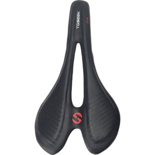 High Quality Bike Seat Lightweight Carbon Fiber Bicycle Saddle Cushion with Leather Cover for Road Bike and Mountain Bike Seat