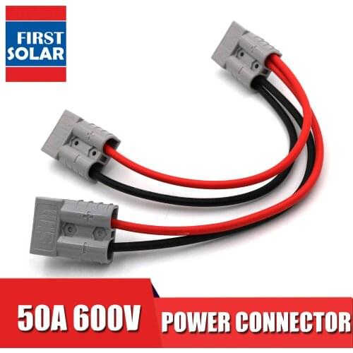 1FT 3FT 6FT 50A 600V SB50 Connector Branch 1 to 2 Solar Panel Cable 50A for Portabel Solar Panel Parallel Connection Extend Wire