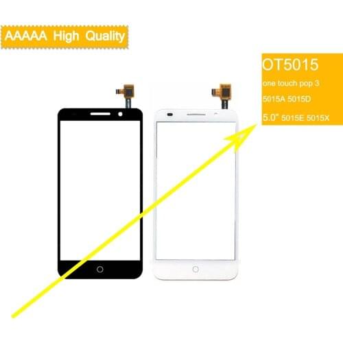10pcs/lot 5015 touch screen For Alcatel One Touch POP 3 5015D 5015A 5015X OT5015 5015 TouchScreen Sensor Digitizer Glass Panel
