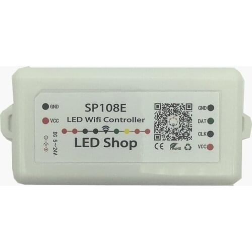 10 PCS SP108E LED SPI Wifi pixel IC Controller by smart phone APP For WS2812B WS2811 SK9822 SK6812 RGBW APA102 Strip DC5-24V
