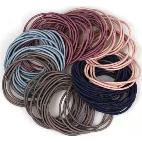 100pcs/lot 5CM Hair Accessories Women Rubber Bands Scrunchy Elastic Hair Bands Girls Headband Decorations Ties Gum For Hair