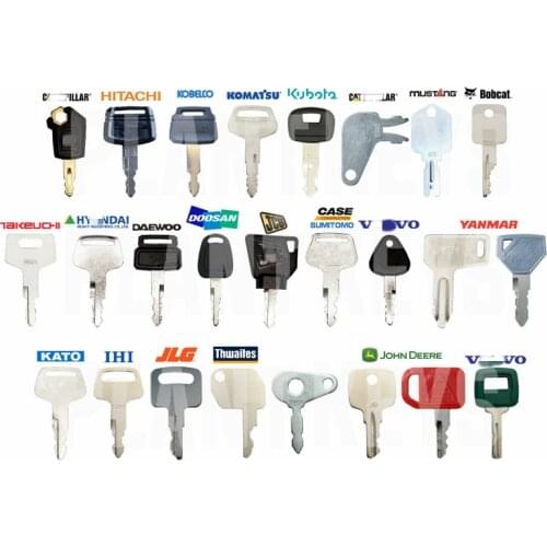 25 Key Machinery Master key Set For Caterpillar Hitachi Kobelco Komatsu Kubota Mustang 5P8500 H800 52160 459A 787