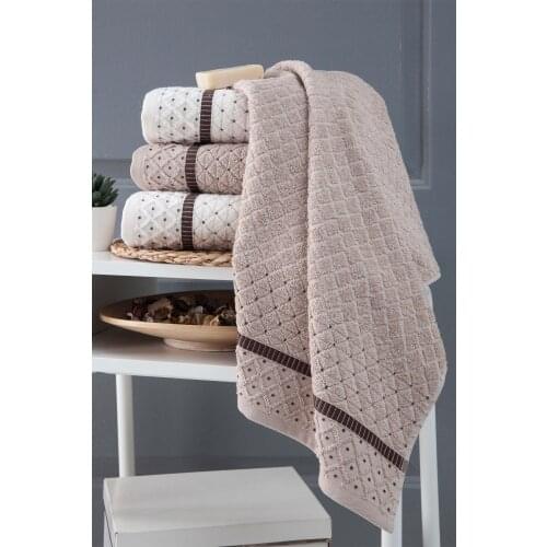 4 pcs 100% Cotton Towels - 2 Colours - Bath Spa - Makeup Quick Dry - High Absorbency-quality Product - Turkish Towels