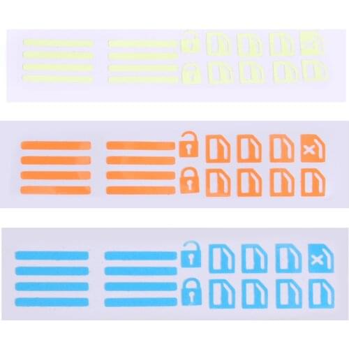 ALLOYSEED New Car Sticker Luminous Car Door Window Lift Button Stickers Decals Universal Car Styling Green Orange Blue