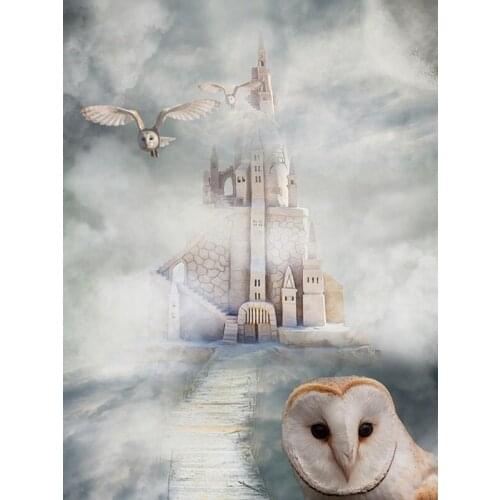 Full Square/Round Drill 5D DIY Diamond Painting Castle owl 3D Embroidery Cross Stitch Mosaic Home Decor