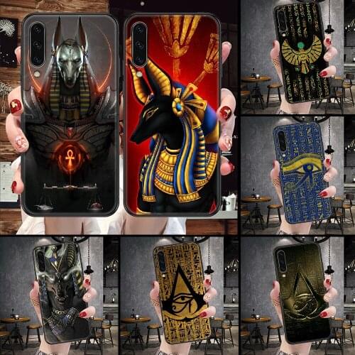 Egypt Nefertiti Anubis Ankh Phone Case For Samsung Galaxy A 10 12 20E 21S 30 32 40 50 51 52 70 71 72 5 6 7 2016 2018 black tpu