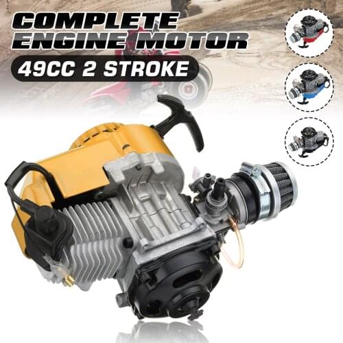 49cc 2 Stroke Mototcycle Complete Engine Motor With Air Filter Carburetor Bike Mini Dirt ATV Quad