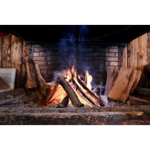 VinylBDS Fond Photographie Retro Wood Brick Wall Photo Studio Backdrop Fireplace For Children Christmas Photography Backdrops