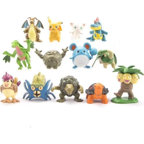 Takara Tomy 13pcs/set Pikachu Doll Toys Action Figure Pokemon Figures Collections for Children