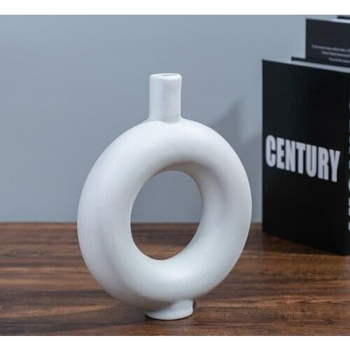 Nordic Ceramic Vase Ceramic Flower Pot Art Vase Home Decoration Craft Gift Modern Crafts Creative Room Desktop Ornaments