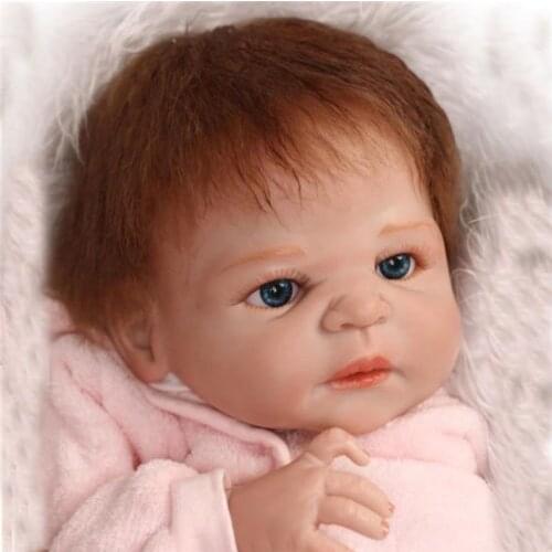 22''Full Silicone Lifelike Naked Reborn Baby Girl Doll Handmade Newborn Toy New Interactive Dolls Fashion Doll Stuffed Dolls