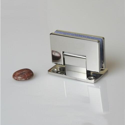 HOT 2PCS 304 Stainless Steel Frameless Shower Glass Door Hinges 90 Degree Wall to Glass Fixed Clamps Holder Brackets 4 Colors