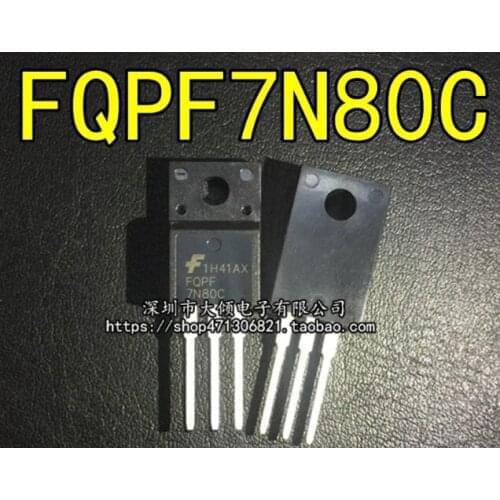 Xinyuan 10PCS/LOT FQPF7N80C TO-220F FQPF7N80 TO-220 7N80 7N80C 800V 7A new original