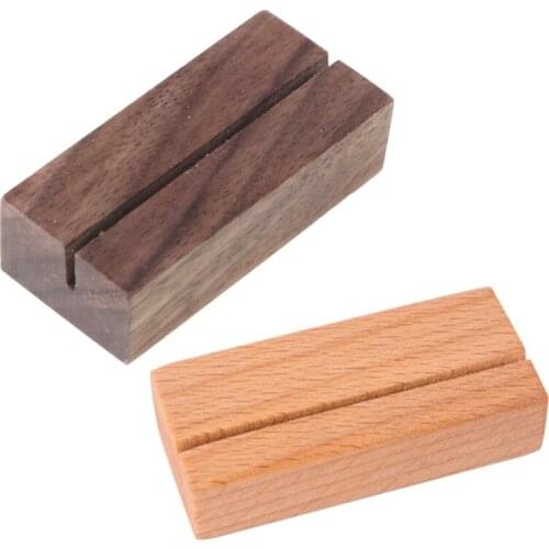 Cengjilosk Wood Business Card Holder for Desk Business Card Photo Display Stand for Office card display stand wooden